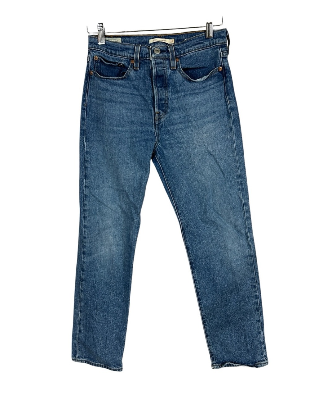 Levi's Wedgie Straight Leg Classic Blue Jeans Button Fly WOMEN’S SIZE 27 Waist